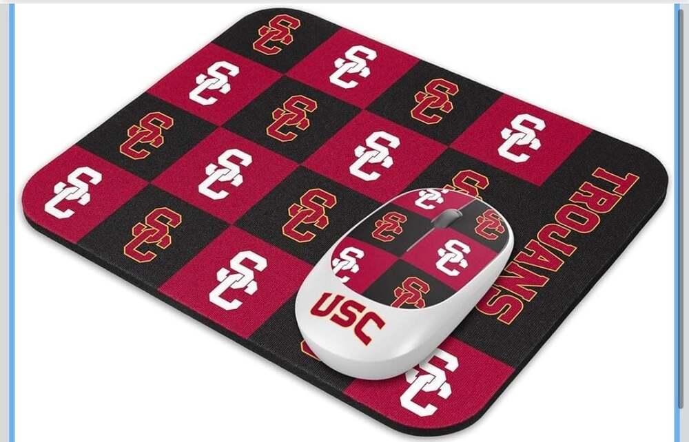 NCAA USC Trojans Wireless Mouse + Mousepad Combo Set